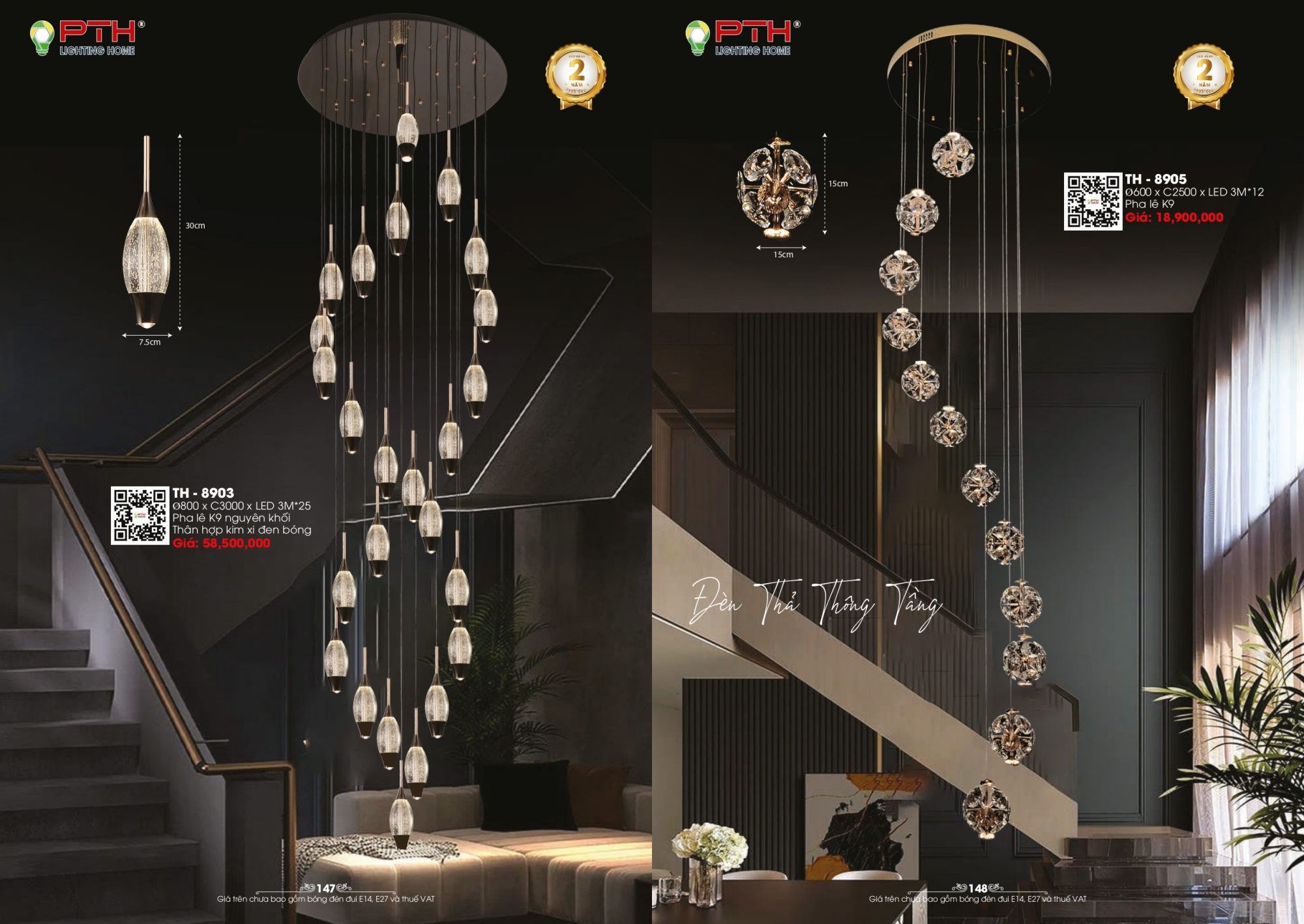 Bảng giá đèn trang trí PTH Lighting Home 2026